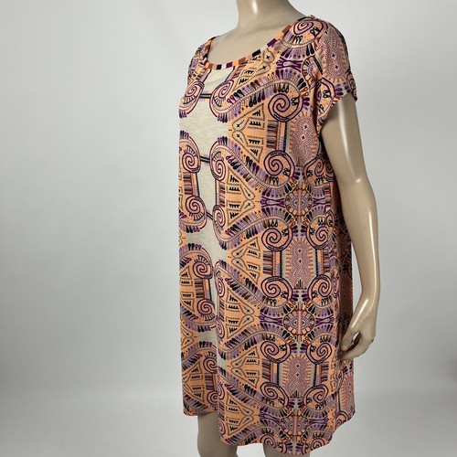 Vestido para mujer Tigerlily pequeño geométrico Australia bohemio poliéster elástico SS4 - Imagen 6 de 8