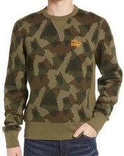 L.L. BEAN x TODD SNYDER SweatShirt Printed Camouflage Camo Green Cotton Sz M