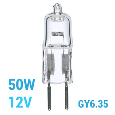 Satco S3121 S3470 50T4/CL Clear Bulb 50W 12V T4 2-Pin Bi-Pin GY6.35 Warm White