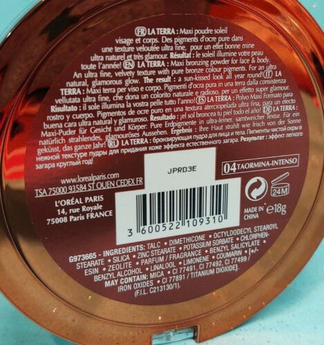 L'Oreal BRONZE PLEASE! Bronzer La Terra Sun Bronzing Powder Face Body 18g -HUGE! - Picture 8 of 8