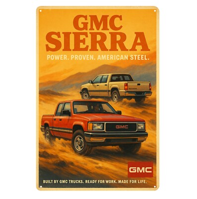 GMC Sierra Auto Metall Poster - Blechschild - Größe: 20 x 30 cm