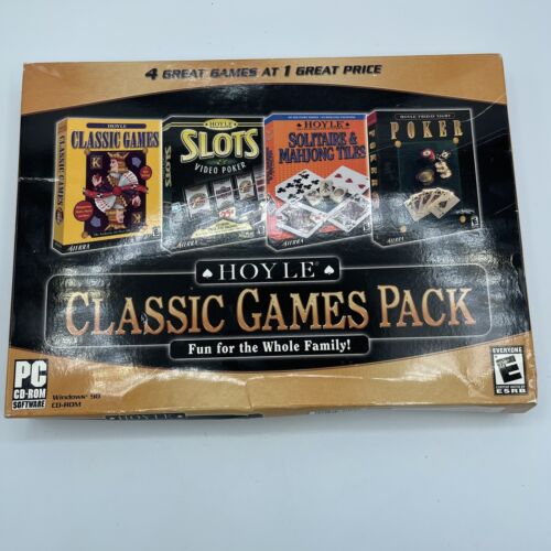 Hoyle Classic Games Pack PC CD-Rom Windows 98 NEW! Slots Solitaire/Mahjong Poker - Picture 1 of 8