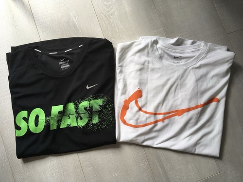 NIKE RUNNING, MAGNIFIQUE LOT 2 TRAINING TOPS HOMME, TAILLE MEDIUM, NEUF