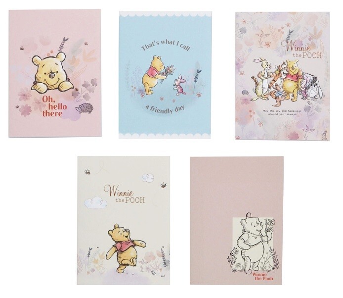 4x Disney Winnie Pooh Cute Mini Note Books Pocket Size Small List