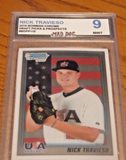 NICK TRAVIESO Rookie****2010 Bowman DRAFT--USA--Chrome--MINT 9****REDS**Mad Dog