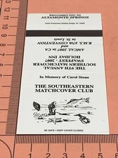 Matchbook Cover Southeastern Matchcover Club  Altamont Springs,Fla gmg unstruck