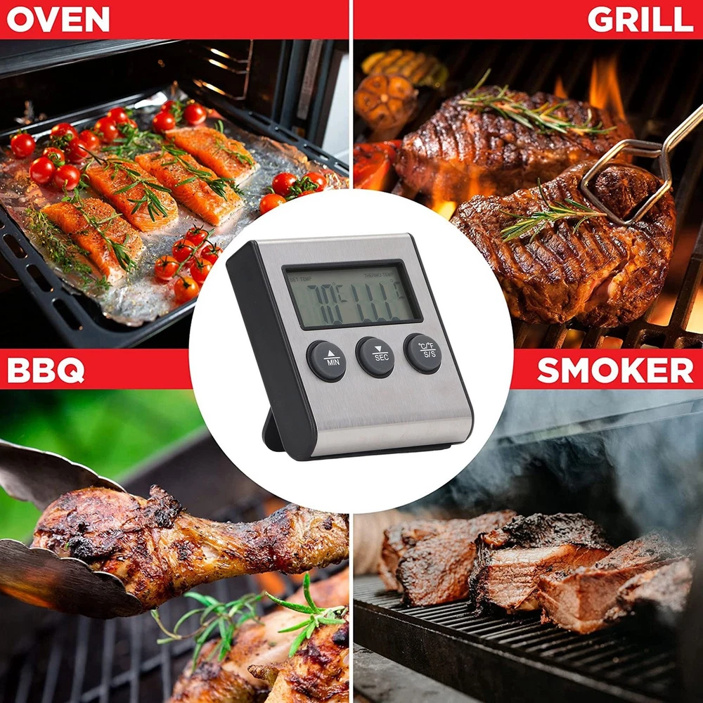 Meat Thermometer Electronic With Probe Digital Oven For Cooking Kitchen HAN