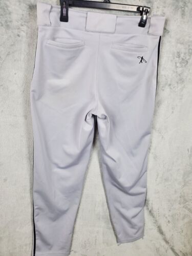 Nike Swingman Baseball Pants M Gray Black Stripe Griffey Baseball Pants Stretch - Picture 10 of 12