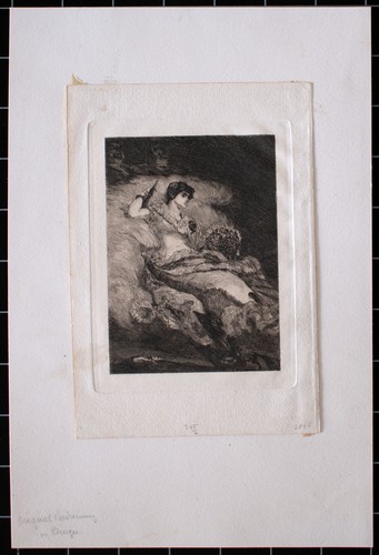 Max Klinger Balldame Balldame Ball-Erinnerung Symbolismus Orig Radierung 1884 - Bild 2 von 7