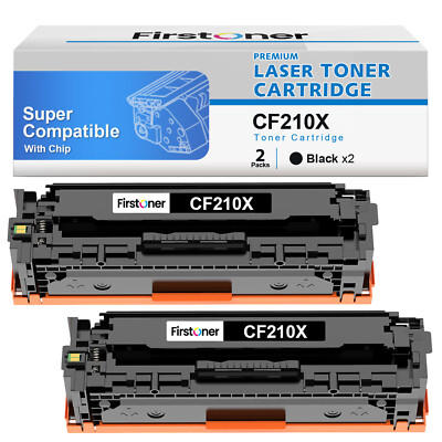 2Pack CF210X 131X Black Toner Cartridge For HP Laserjet Pro 200 Color M251nw MFP