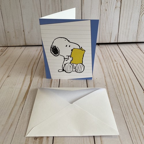 Snoopy Note Greeting Card Blank Reading Letter Peanuts Keep In Touch New Write - Picture 3 of 5