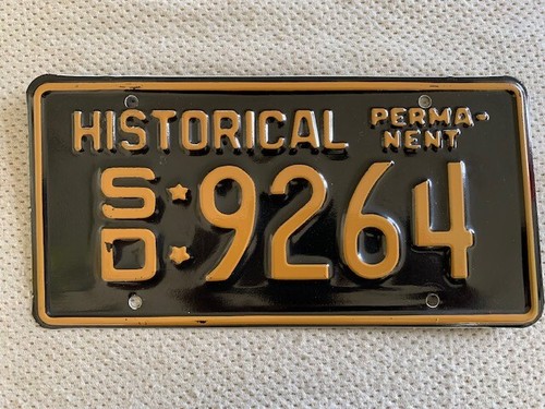 South Dakota Historical License Plate Antique Auto Permanent Excellent Condition
