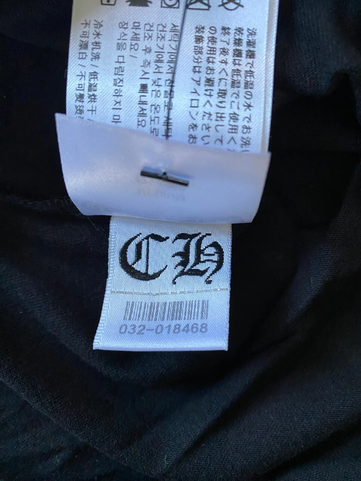 CHROME HEARTS Maglietta girocollo cromato cuori SS tascabile girocollo nera taglia M NUOVA ?✅