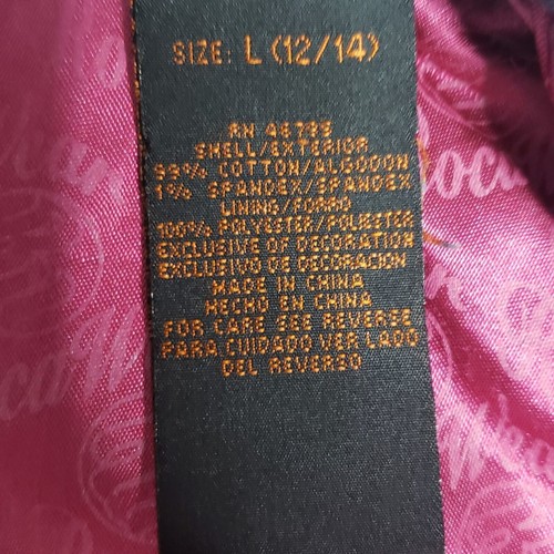 Rocawear Denim Jacket Girl Large 10/12 Medium Wash Magenta Satin Lined Y2K Retro - Picture 11 of 24