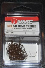 VMC 9651 Short Shank Treble Hooks Size 5 - Pa...