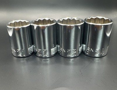 Craftsman 4 piece 1/2'' Drive Metric Shallow 12 Point Socket Set 21-24mm