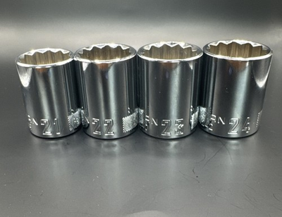 #ad Craftsman 4 piece 1 2quot; Drive Metric Shallow 12 Point Socket Set 21 24mm $21.89