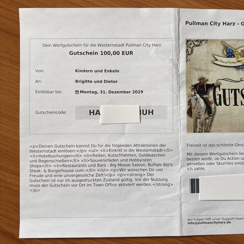 Pullman City Harz - Wertgutscheine über 500 € - Bild 4 von 5