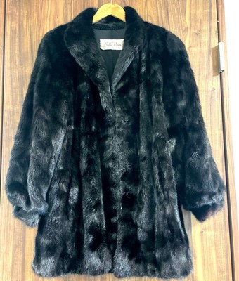 Saga Mink Black Superbt Quality Fur Coat Used M