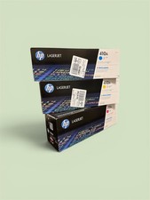 HP 410A LaserJet Toner Cartridge 3 Cyan CF411A, Yellow CF412A, Magenta CF413A