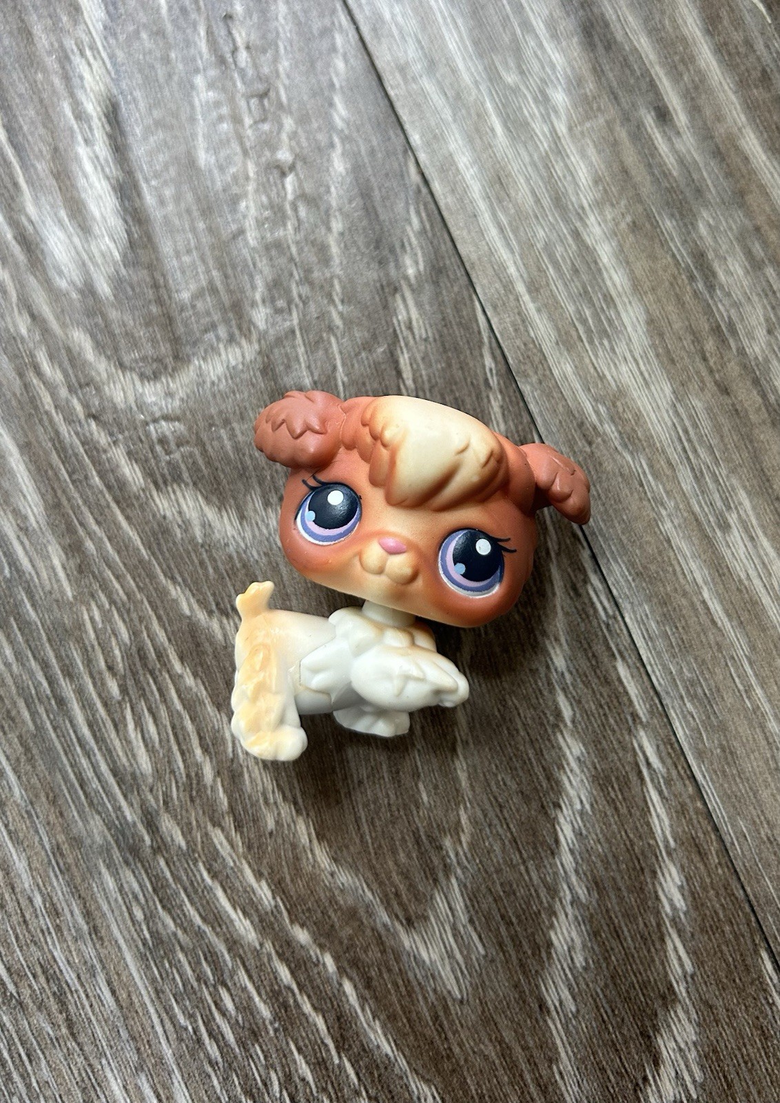Littlest Pet Shop LPS Hasbro Authentic #37 Brown White Poodle