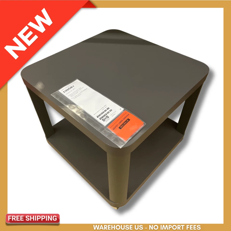 NUEVA IKEA TINGBY Mesa auxiliar con ruedas 19 5/8x19 5/8"; Gris; ENVÍO GRATUITO Foto 2 de 4