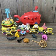 SPONGEBOB SQUAREPANTS Action Figures + Vehicles Imaginext Toys Fisher-Price Lot