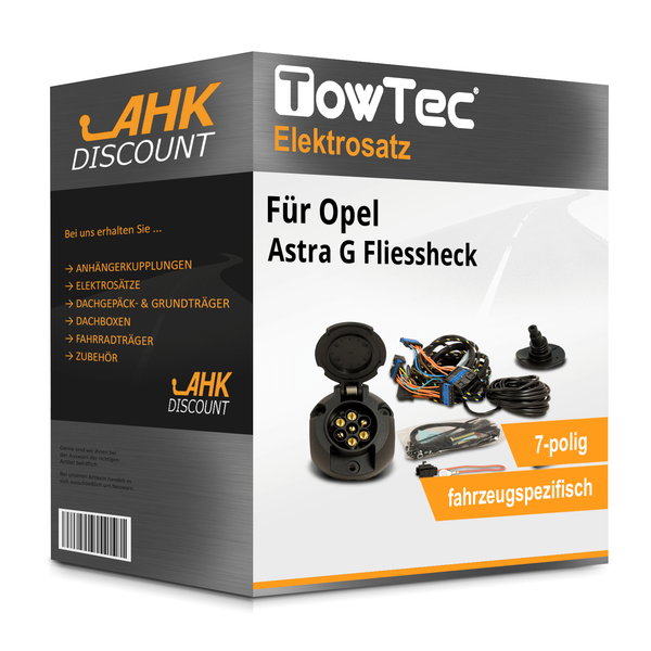 für Opel Astra G Fliessheck 98- Towtec E-Satz 7Polig Fahrzeugspezifisch Neuware-image