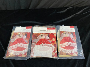 Lot of 3 Vintage SHOULDER PAD CHRISTMAS ANGEL Craft kits 1993 Aleene PatternPak