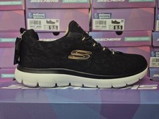 Skechers Summits Leopard Spot, Scarpe Da Ginnastica Donna, Black Mesh Rose Gold Trim, 41 Eu - 15