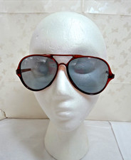 Vintage Oversized Sunglasses Made In Mauritius Brown Plastic retro funky