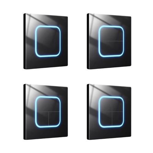 Electrical Switch Inbuilt Led Modern Electrical Light Switches Tempered Glass Panel LED Switches Easy ...