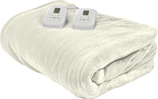 Heated Blanket – Plug-In Electric Bed Warmer with Dual Controllers, 10 Heat Sett