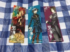 Black Butler Ciel Sebastian Bookmark Set 3 Pieces Collector's Item