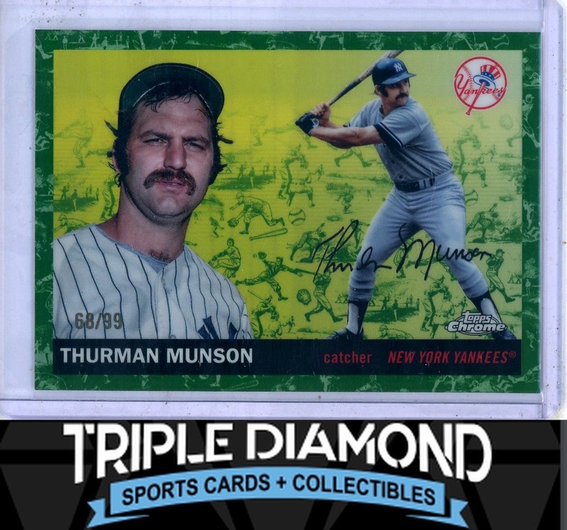 2025 Topps Chrome Platinum Thurman Munson Green Toile Refractor #68/99 Z823