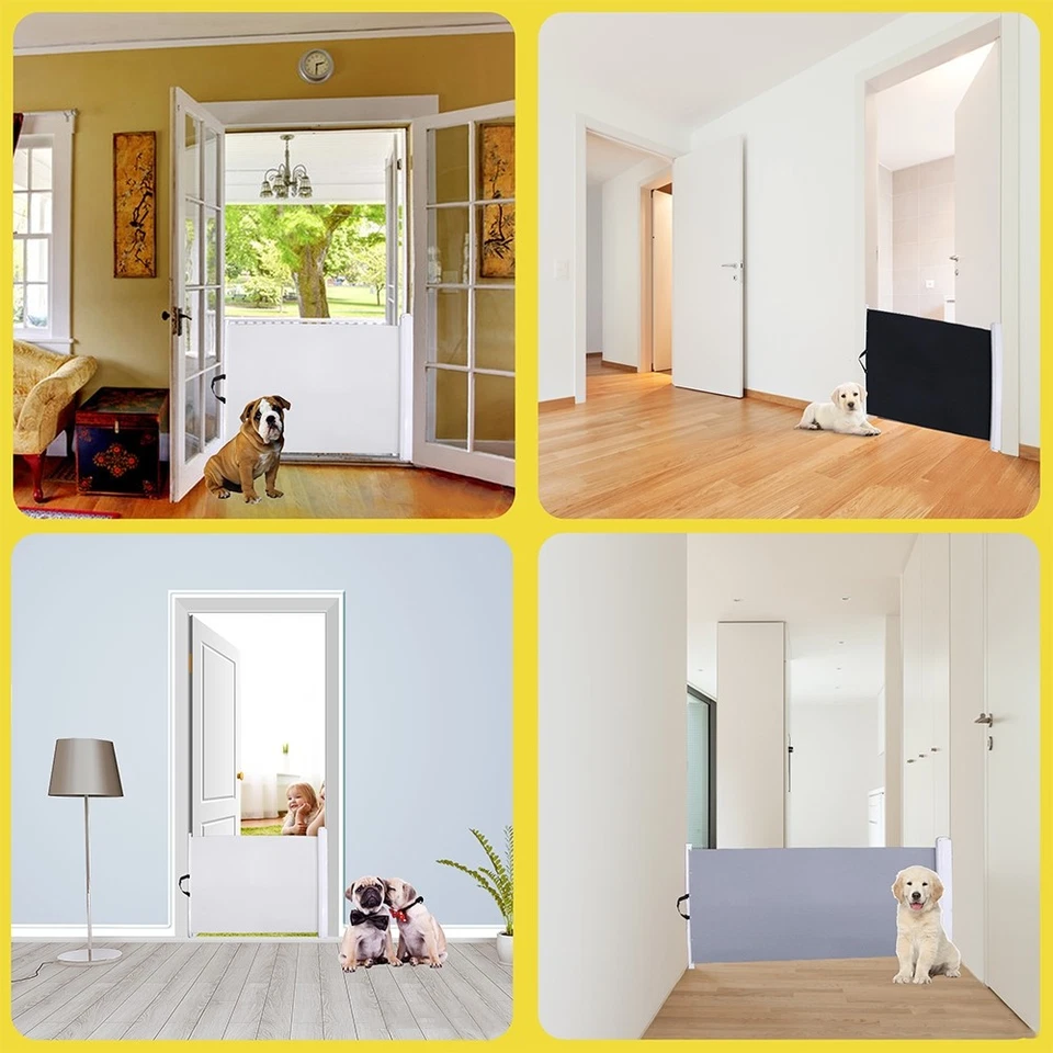 Türschutzgitter Treppenschutzgitter Absperrgitter Ausziehbar Kind Hund Haustiere - Bild 2 von 4