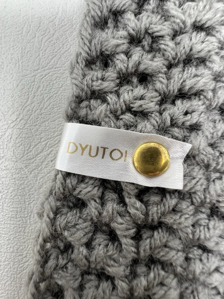 DYUTOI handmade crocheted balaclava grey NWOT - Image 3 of 3