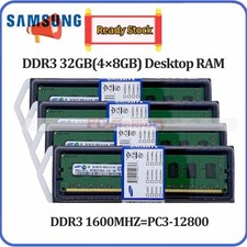 Samsung DDR3 32G 4x8GB 1600MHZ PC3-12800 240PIN RAM Desktop DIMM Non-ECC Memory