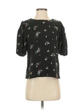 Elodie Women Black Short Sleeve Blouse S