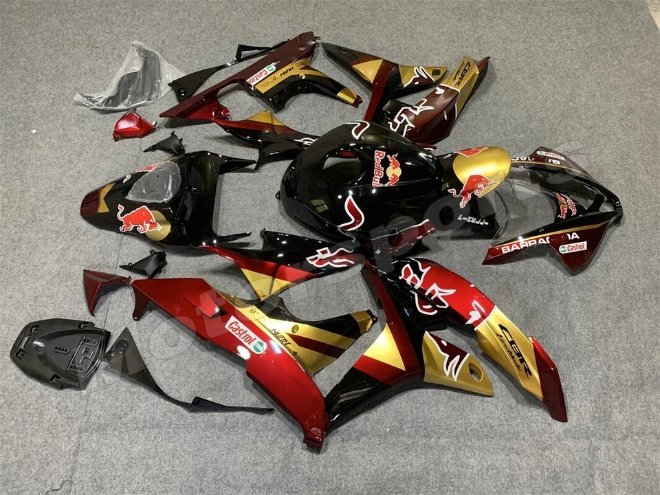 Kit de carenado negro Red Bull para carrocería de inyección ABS Honda CBR600RR F5 2007 2008 Foto 2 de 4