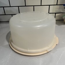 Vintage Tupperware Style Pie Cake Keeper Taker Carrier Harvest Gold By Areo