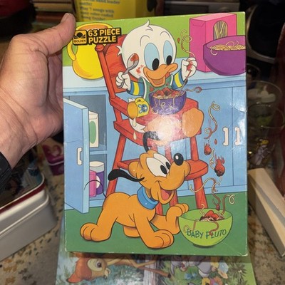 Disney Babies Puzzle Pluto & Donald Golden #4631 Complete 63pcs Vintage 1984