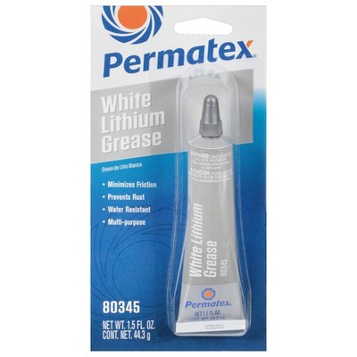 Permatex 80345 White Lithium Grease Lubricant - Heavy Duty Industrial 1.5 oz