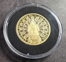 2023 Gibraltar Gold Two Crowns Proof King Charles III Coronation 8g 9ct - in cap