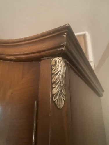BURR WALNUT Armoire Wardrobe Tallboy Antique Deco COMPACTUM Figured Walnut - Picture 8 of 23