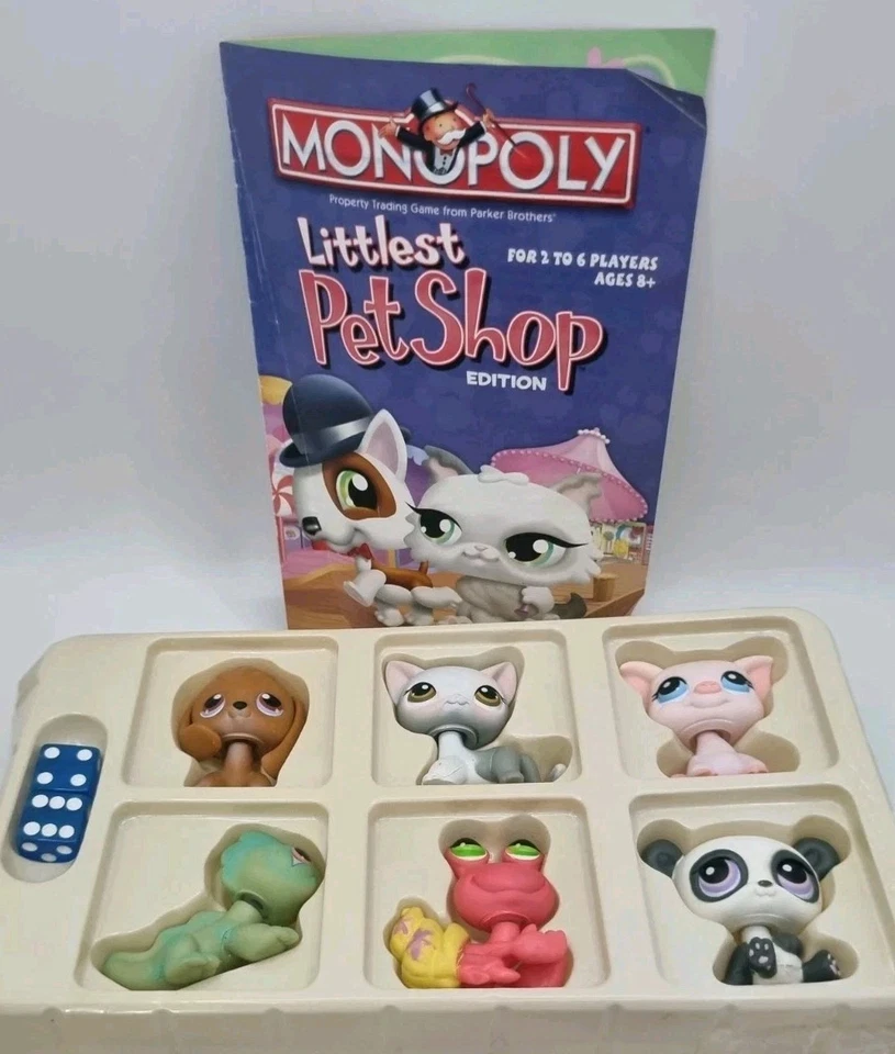 Monopoly Littlest Pet Shop Edition 2007 Complete With 6 LPS Pets Rare HTF Hasbro - Image 4 of 4
