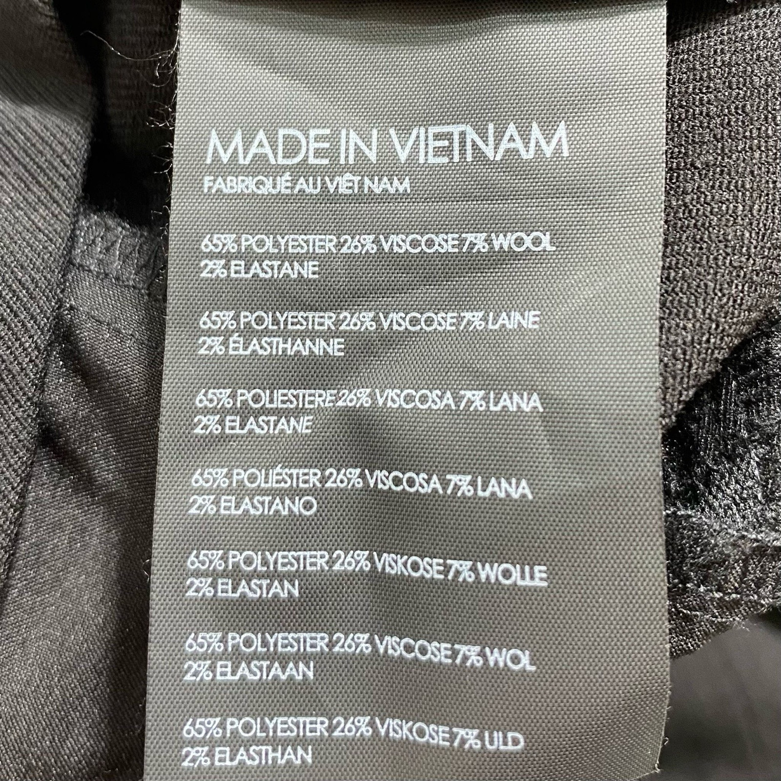 Club Monaco Women's Self Buckle Wool Blend Pants Size 12 Black