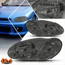 For 98-01 Kia Sephia Direct Replacement Headlight/Lamp Smoked Housing Amber Side