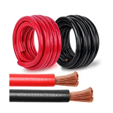 2/0 Gauge Battery Cable Copper Wire, 20FT Red+20FT Black 2/0 AWG Welding Cabl...