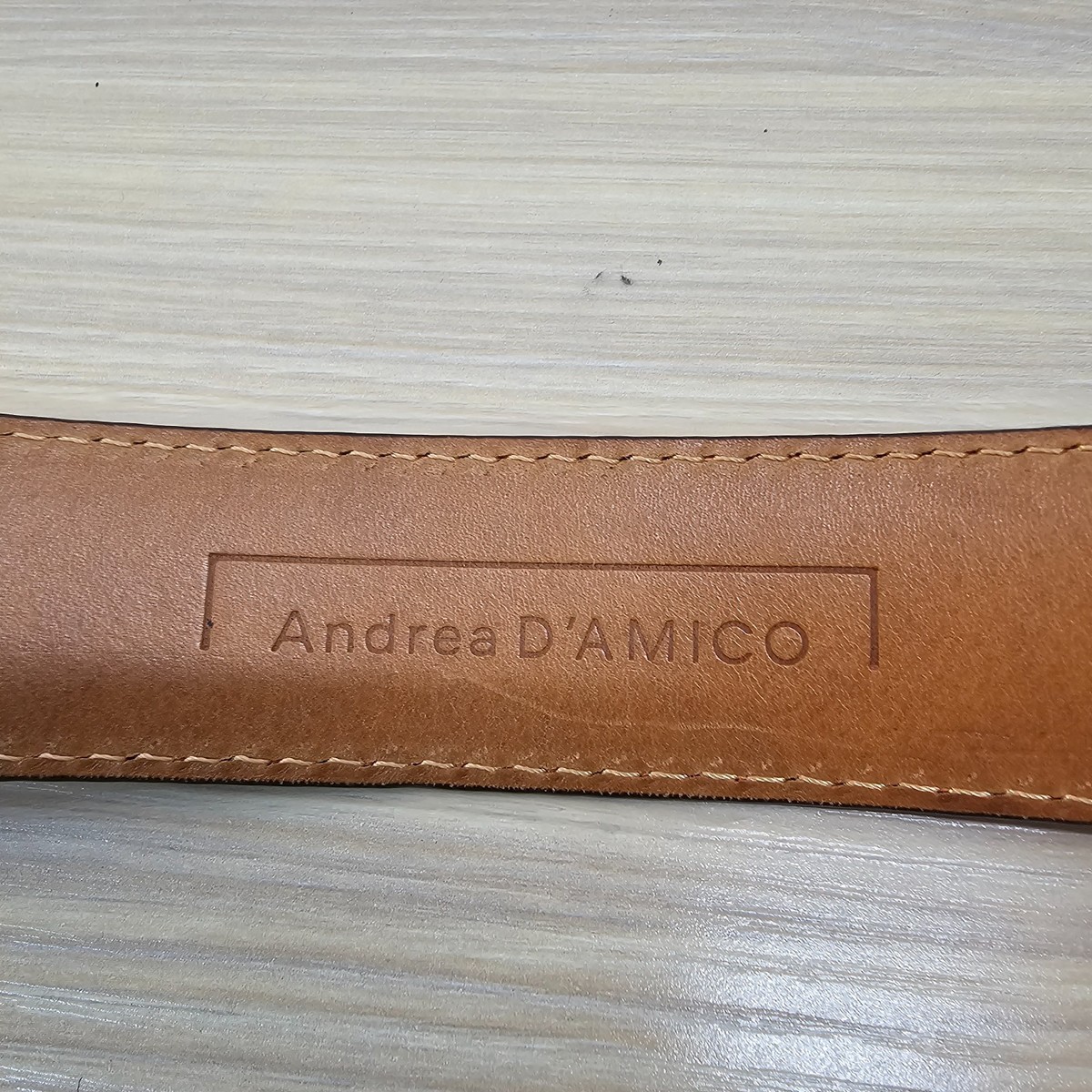 Genuine Alligator Belt MEDIUM 36 90 Tan Orange Italian  display picture 1